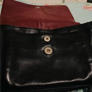 Minimalist Black Leather Shoulder Derek Alexander Leather bag
